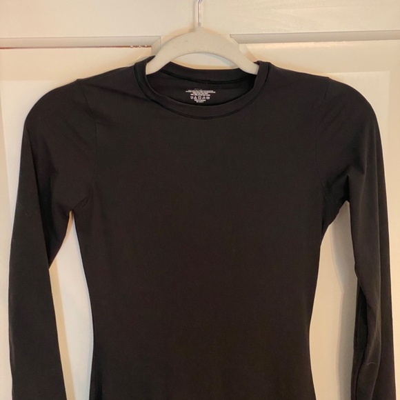 New! SKIMS Fits Everybody Crew Neck Long Sleeve Dress/Onyx nwt 33458 - Picture 4 of 8